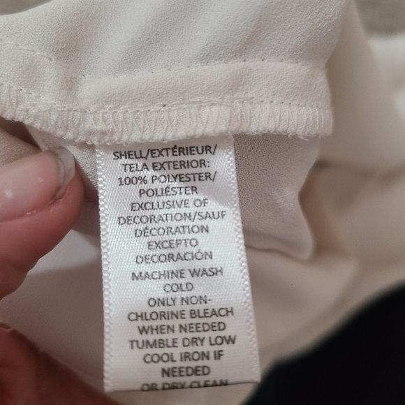 Loft Cream Ivory Lace Bell Sleeve Top - Picture 3 of 3